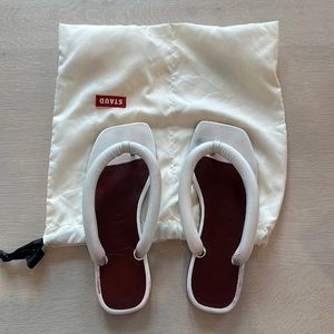 STAUD - Rio Sandal - White. Size 40.